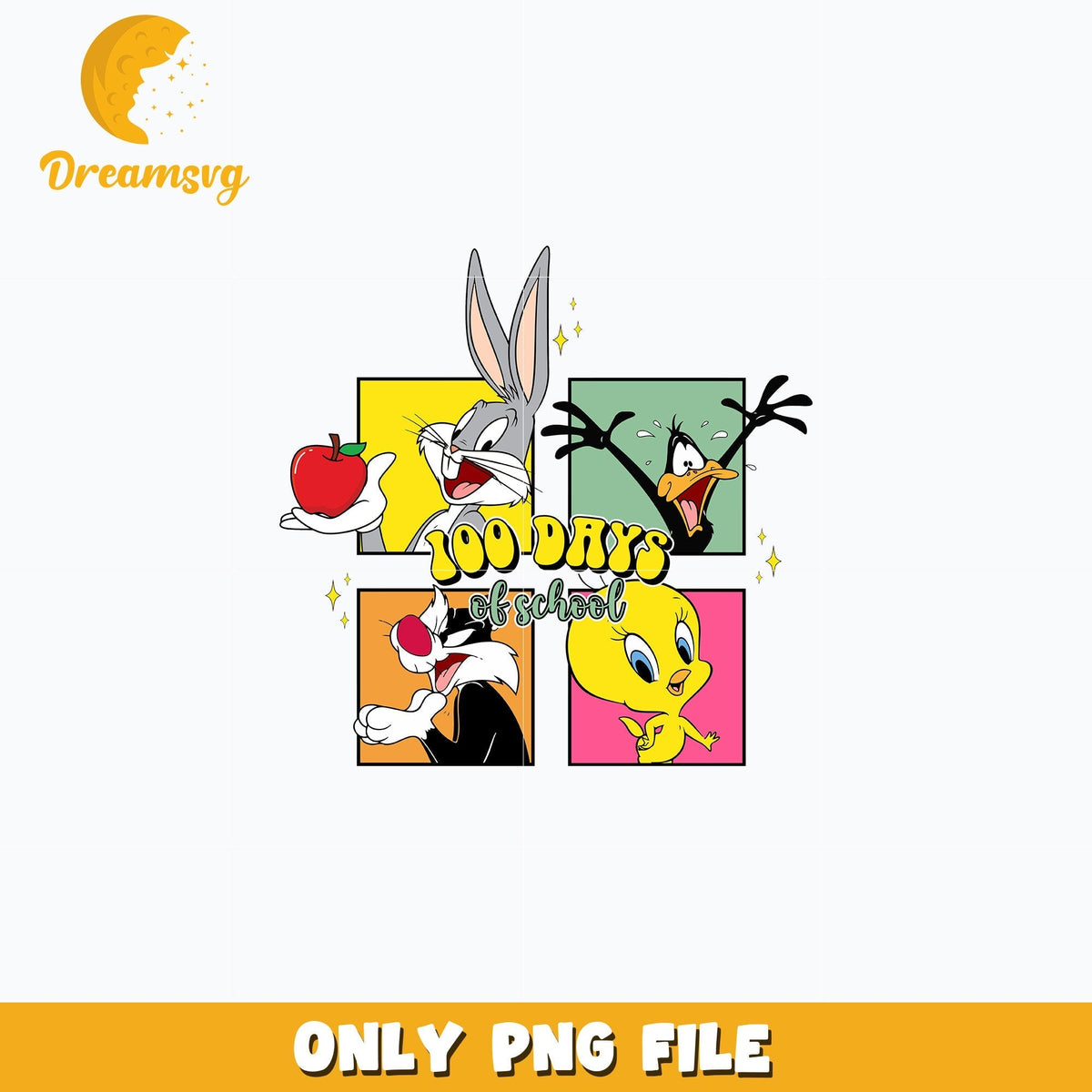 Looney Tunes 100 day of school png