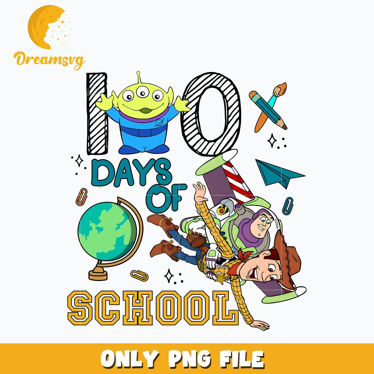 100 days of school Png, Toy Story Png, school Png
