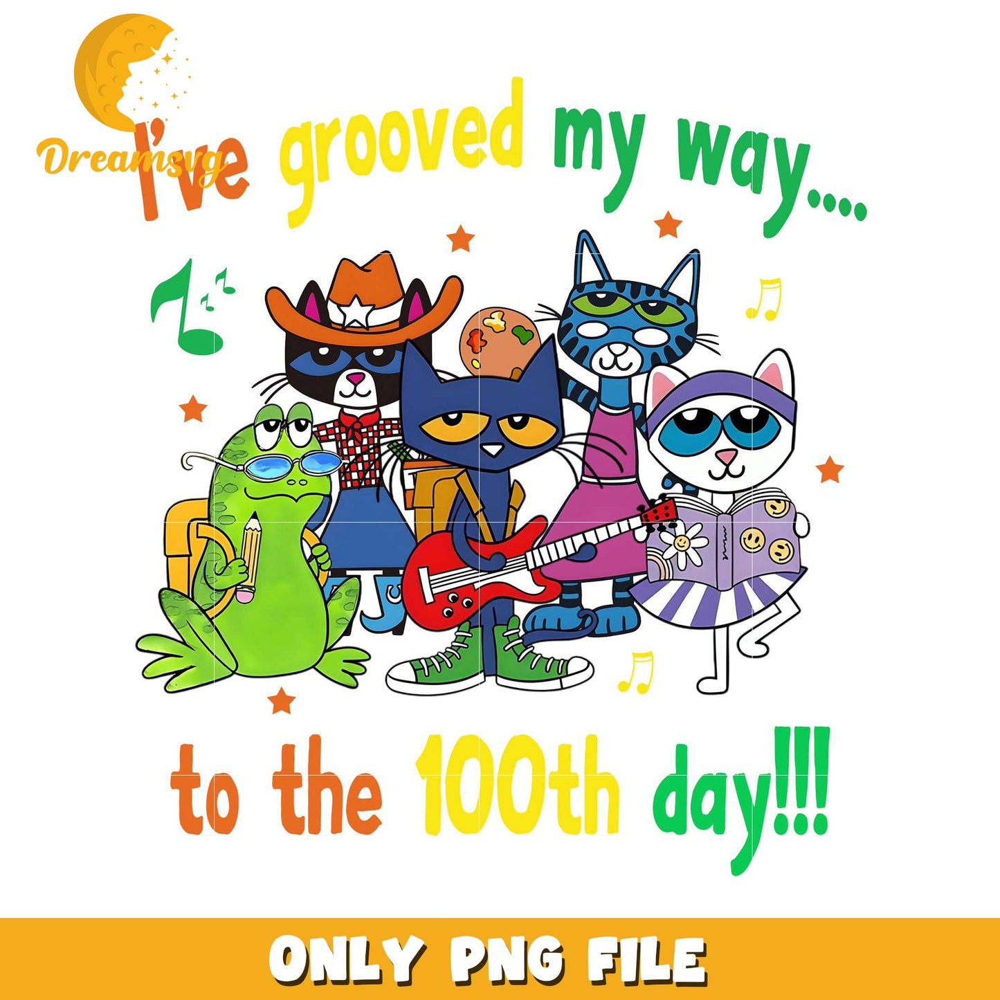100th Day Of School PNG Cats