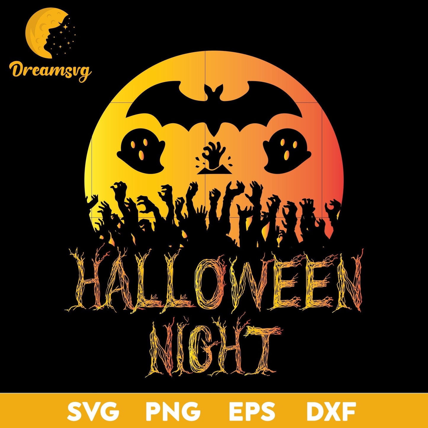 Haloween Night svg, Halloween svg, png, dxf, eps digital file.