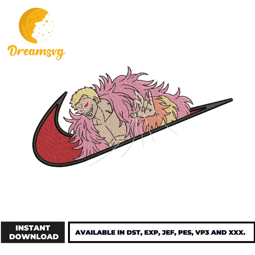 Doflamingo Nike embroidery design