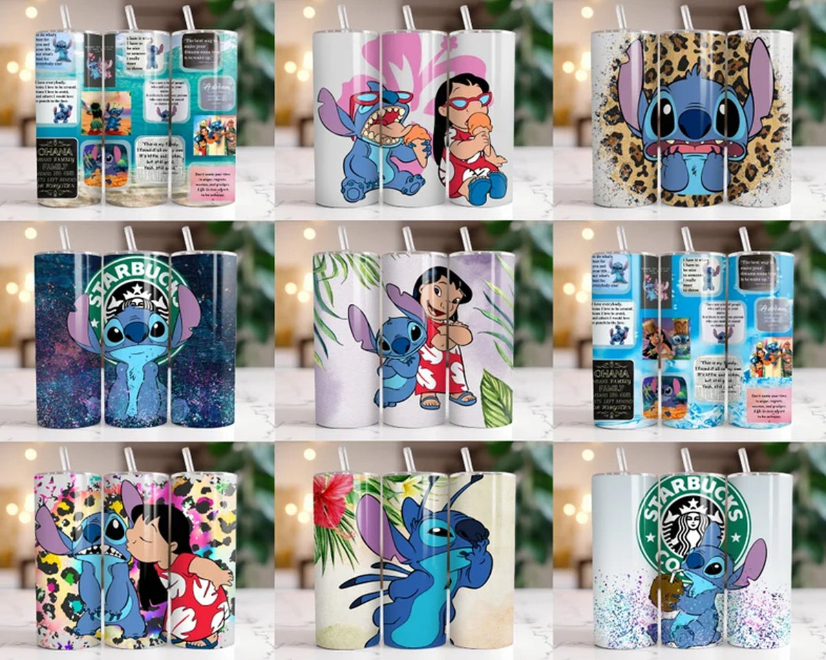 130+ Stitch Tumbler Wrap Bundle, Stitch Tumbler Wrap, Instant download