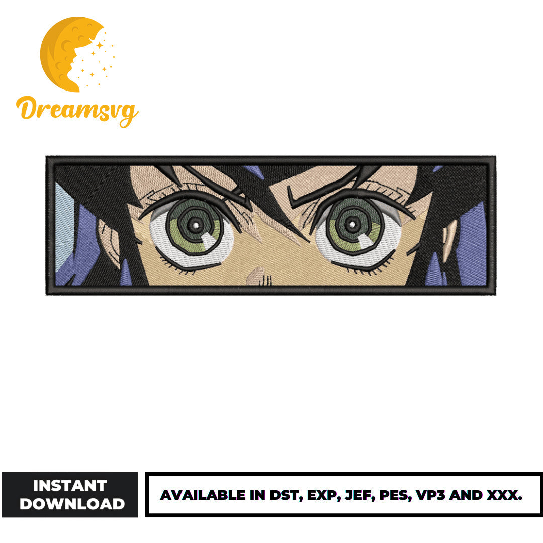 Inosuke hashibira eyes embroidery design