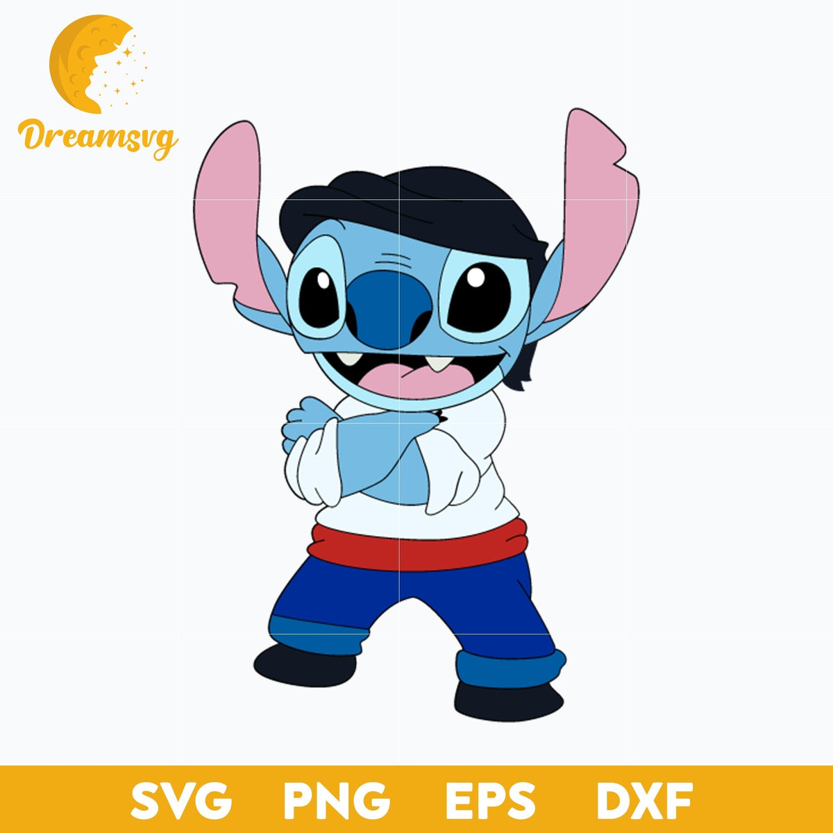 Stich Blue Alien SVG , Stitch Dress Up Prince SVG, Stitch Halloween SVG, PNG, DXF, EPS Digital File.