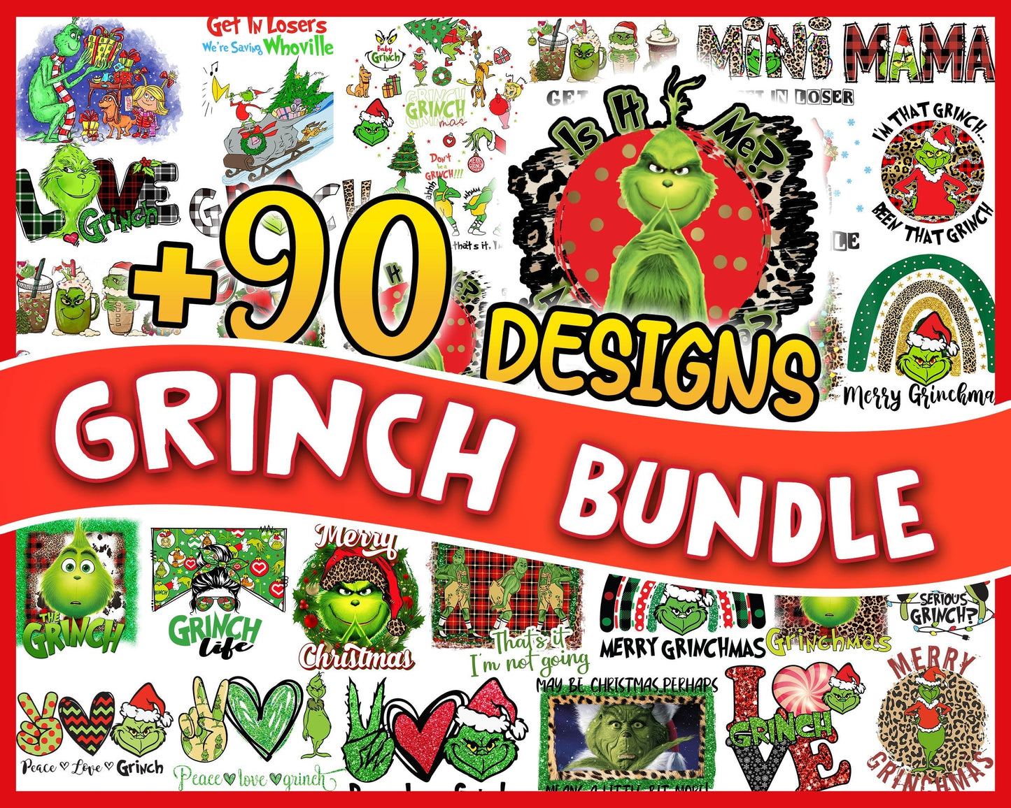 90+ Grinch Bundle SVG, Grinch SVG, Grinchmas Cutting Image, Christmas Grinch svg, png, eps, dxf CRM24112203