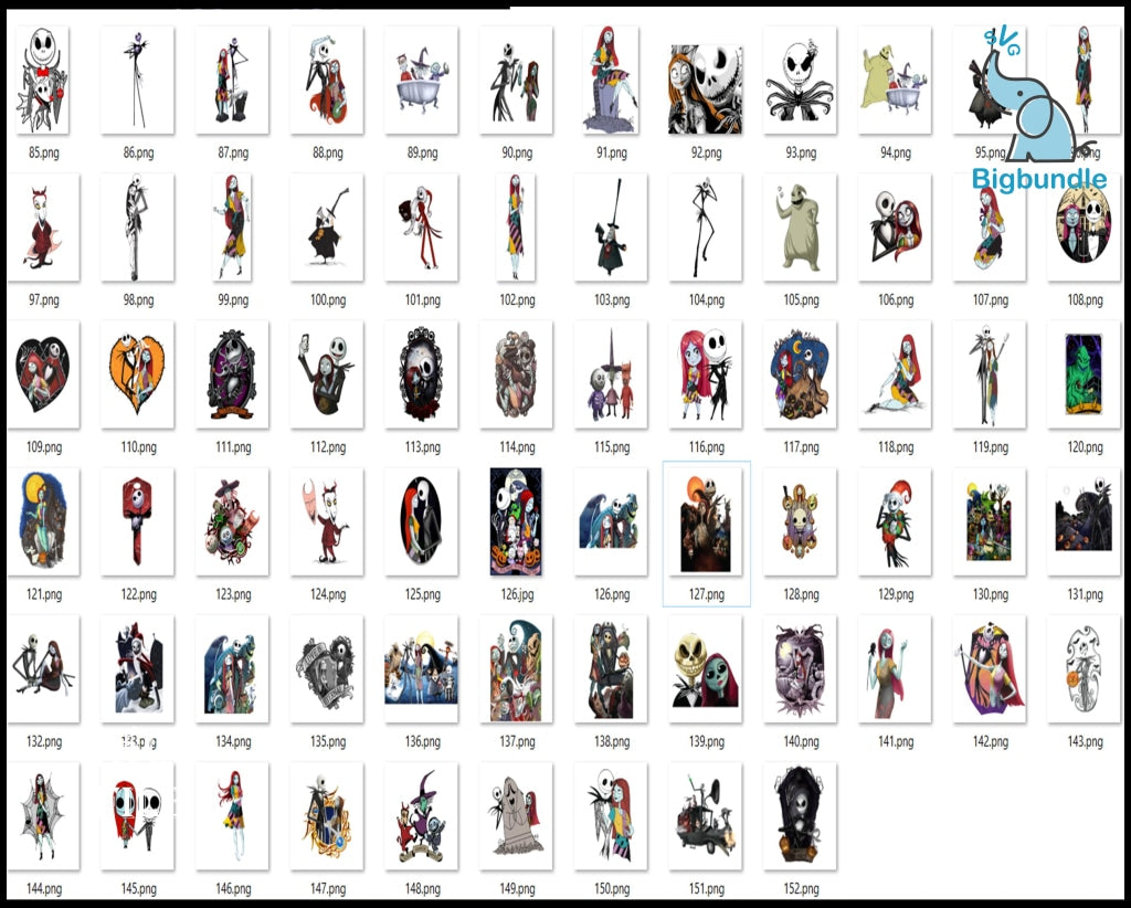 150+ Nightmare Before Christmas PNG Mega Bundle