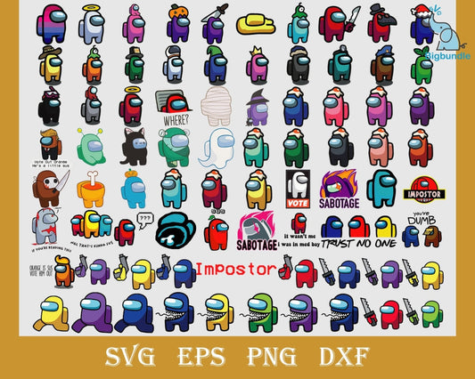 1500+ FILES Among Us SVG Bundle, Among Us Vector SVG, Among Us Game Svg, svg, eps, png, dxf, ai