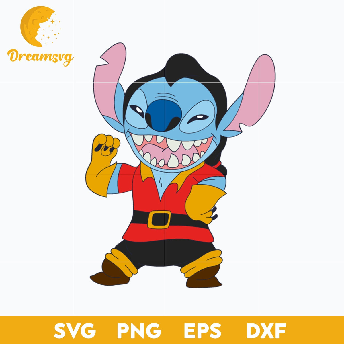 Stitch Villain Blue Alien SVG, Stitch Villain SVG, Stitch Halloween SVG, PNG, DXF, EPS Digital File.