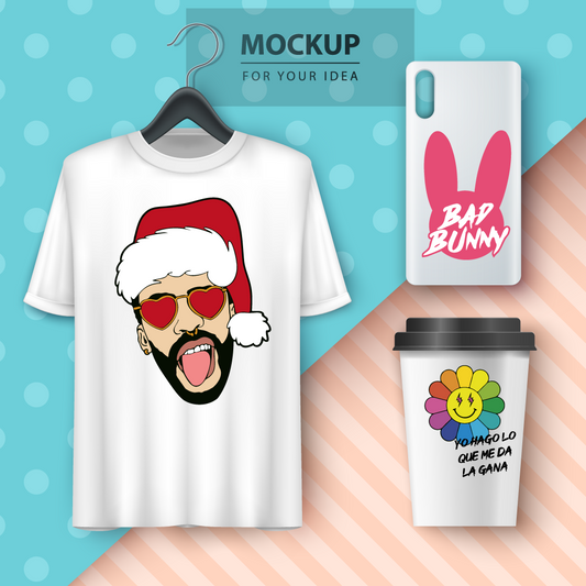 Bad Bunny Layered SVG, Bad Bunny Cricut files, Bad Bunny SVG Cut files, Bad Bunny Clipart