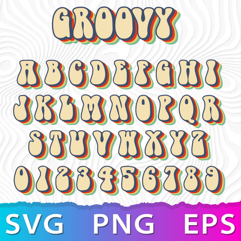 Groovy Letters SVG, Groovy Alphabet PNG, Groovy Font On Cricut, Groovy Font SVG