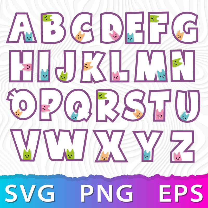 Gabby Dollhouse Alphabet SVG, Gabby Dollhouse Font PNG, Cricut Dollhouse Numbers SVG