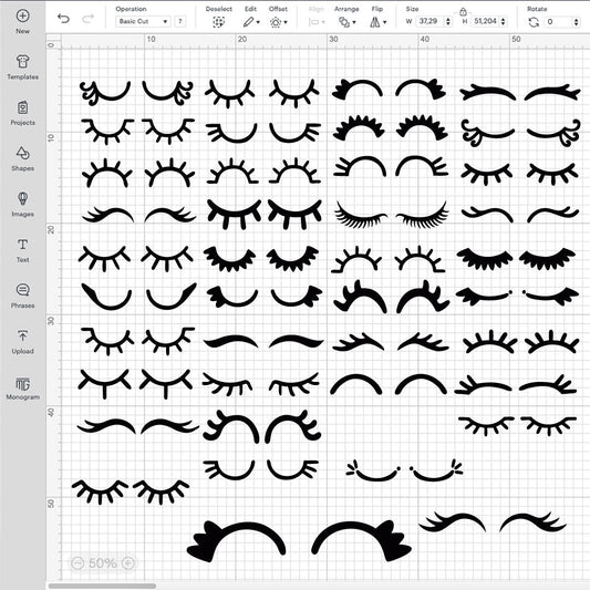 Eyelash Bundle SVG, Lashes PNG, Bundle Of Lashes SVG, Eyelash Clipart