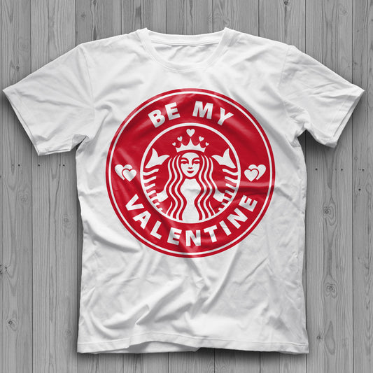 Be My Valentine SVG, Venti Cup Decal Svg, Coffee Ring Svg, Cold Cup Svg, Cricut, Silhouette Vector Cut File