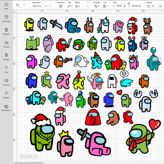 Among Us SVG Bundle, Among Us SVG Black And White, Among Us PNG, Among Us Cricut SVG