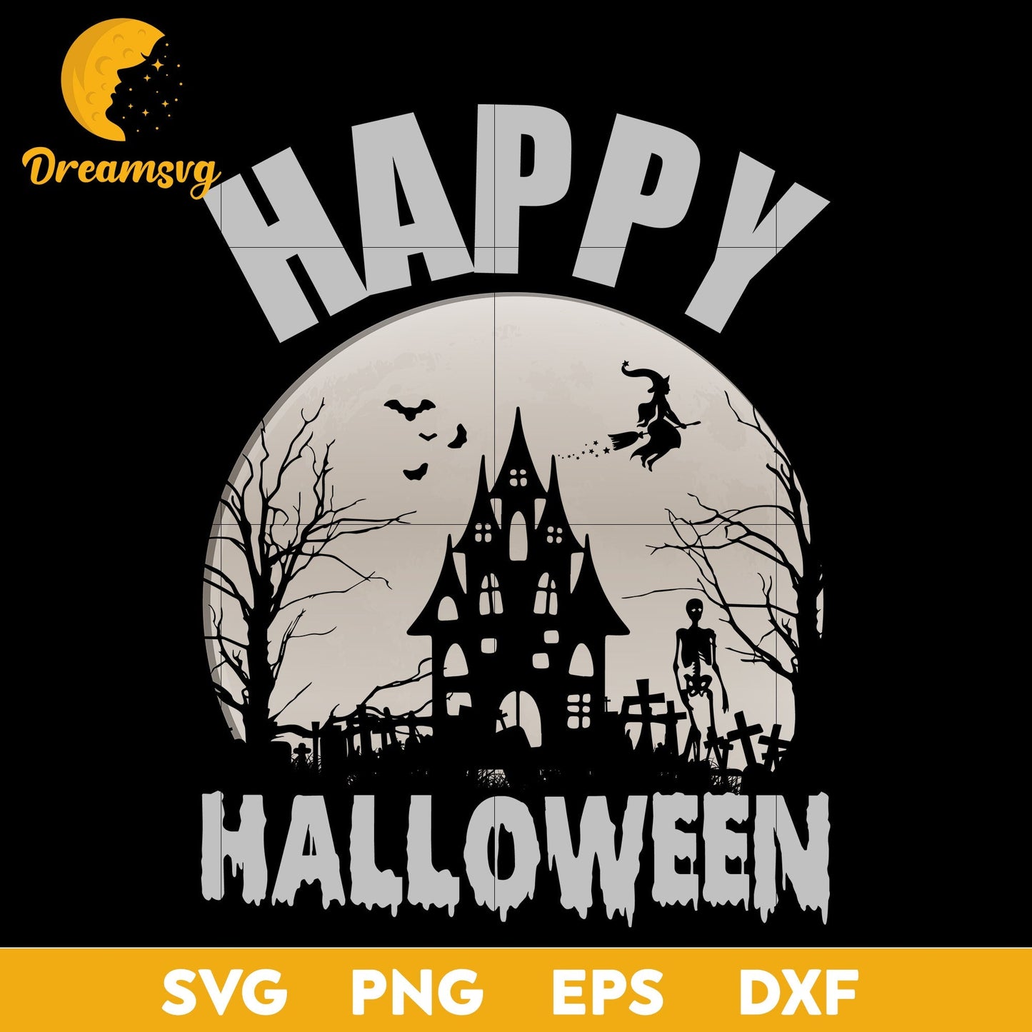 Happy halloween svg, Halloween svg, png, dxf, eps digital file.