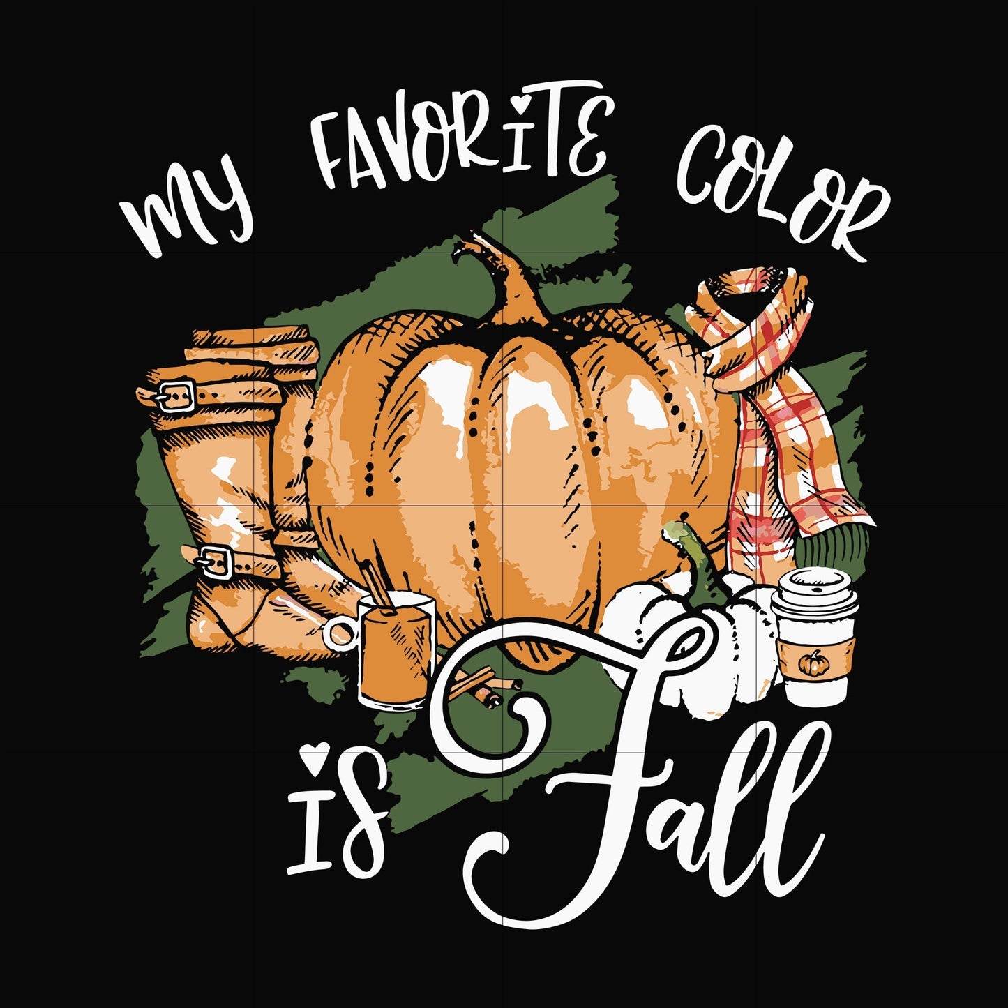 My favorite color is fall svg, halloween svg, png, dxf, eps digital file HWL24072027