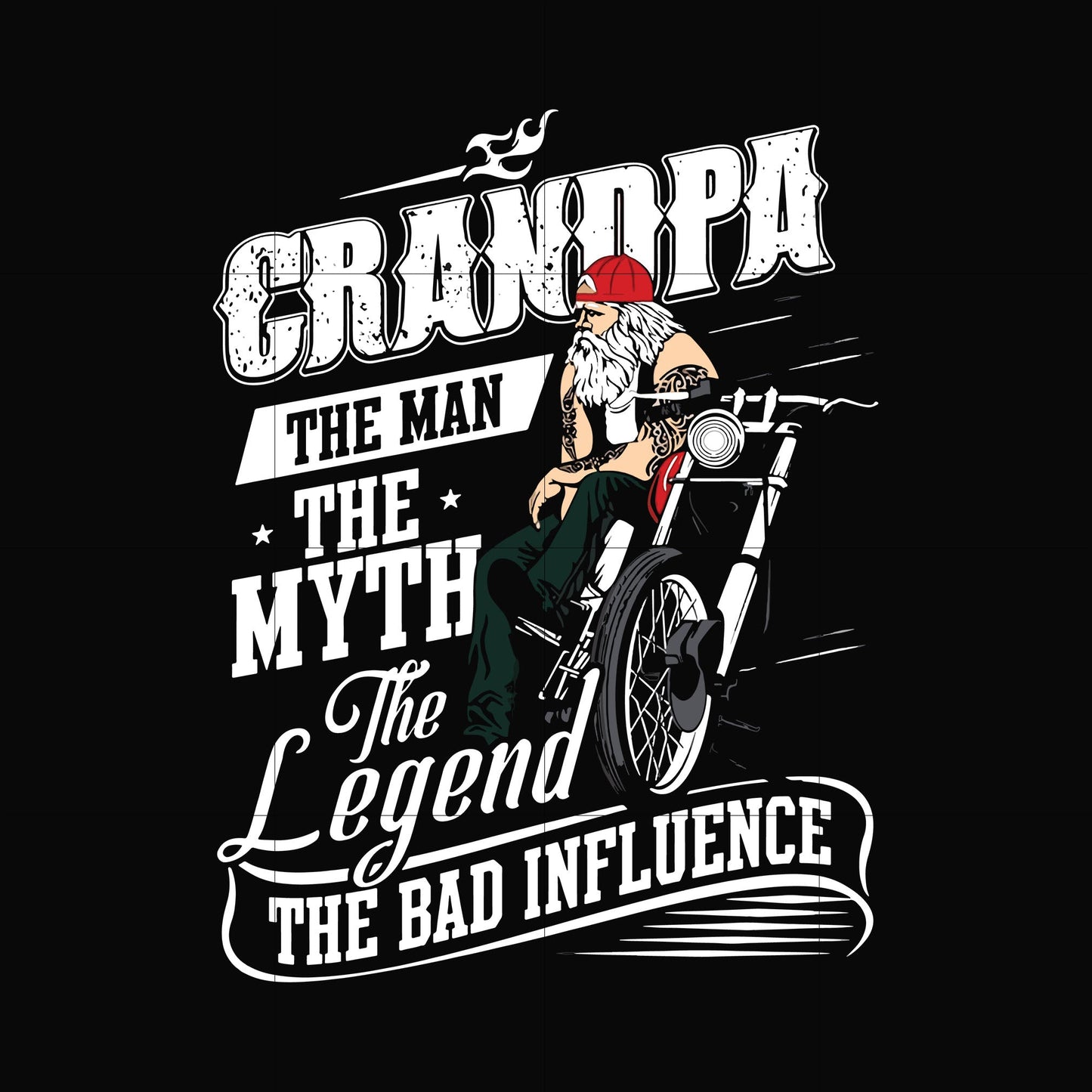 Grandpa the man the myth the legend svg, png, dxf, eps, digital file FTD47