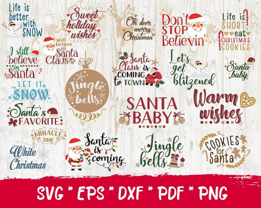 Christmas Quotes SVG, Merry Christmas Cricut SVG, Mr Santa SVG, Christmas Reindeer Clipart