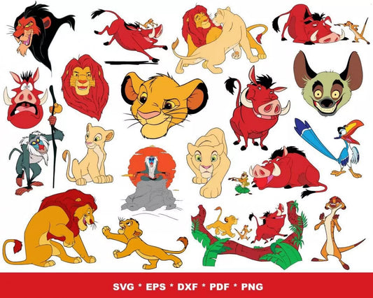 Lion King SVG, Simba SVG Files, Lion King SVG For Cricut, Lion King Silhouette Vector Cut Files