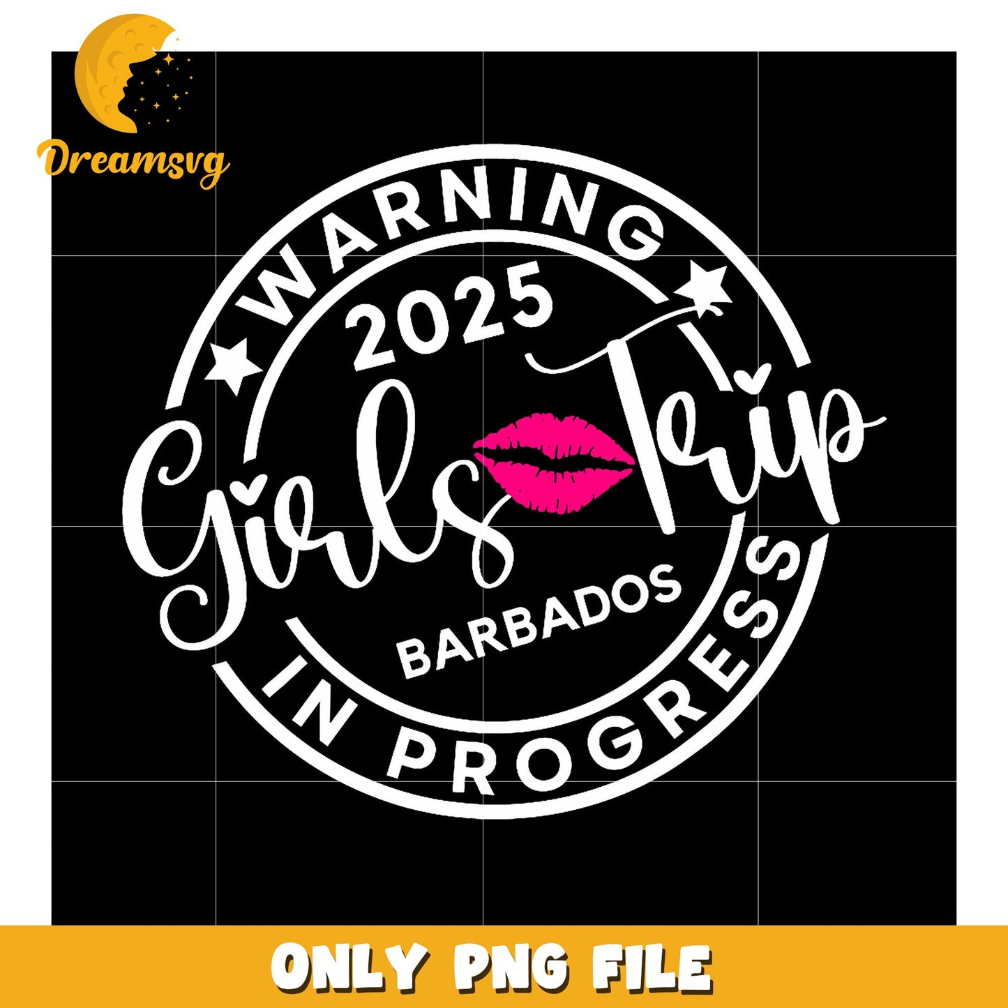 2025 Barbados Girls Trip PNG Design