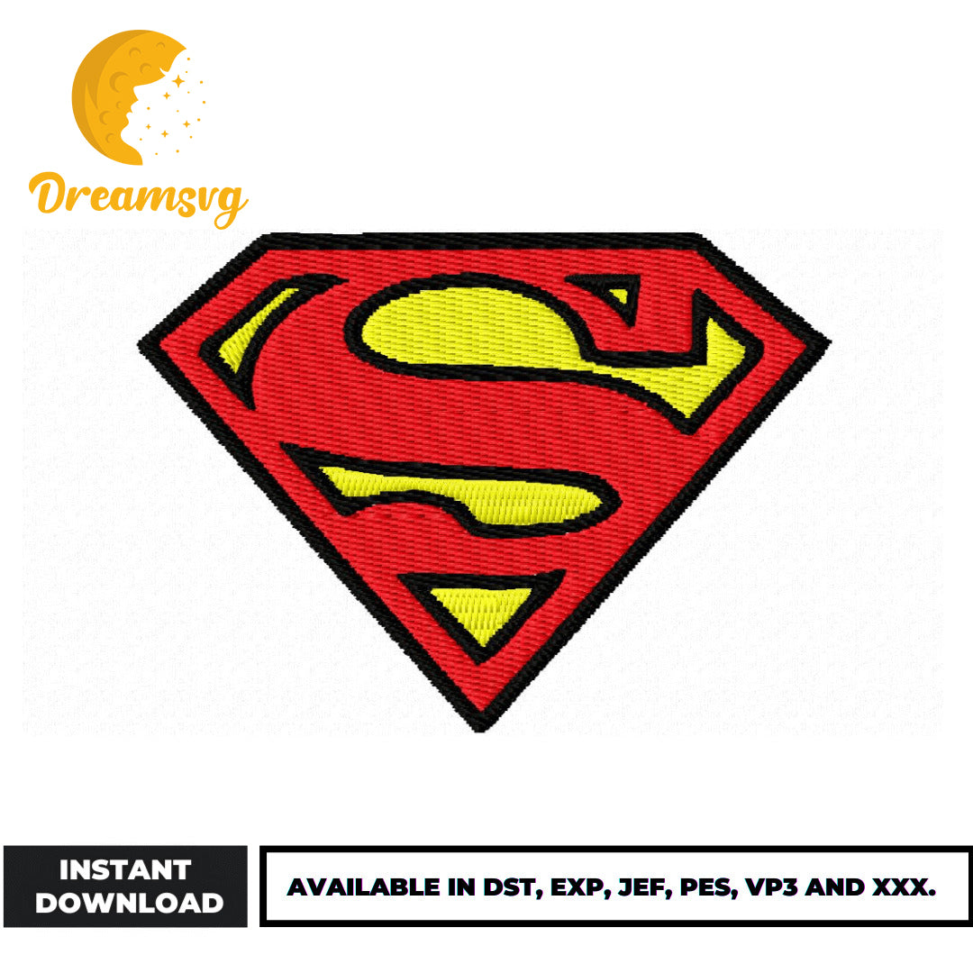 Superman Logo embroidery design
