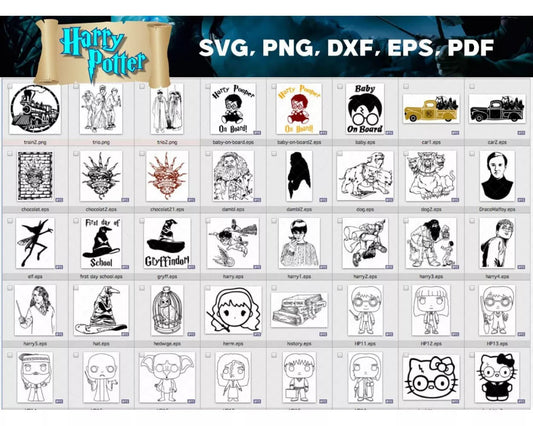 Harry Potter SVG Bundle 100+ Files For Cricut & Silhouette