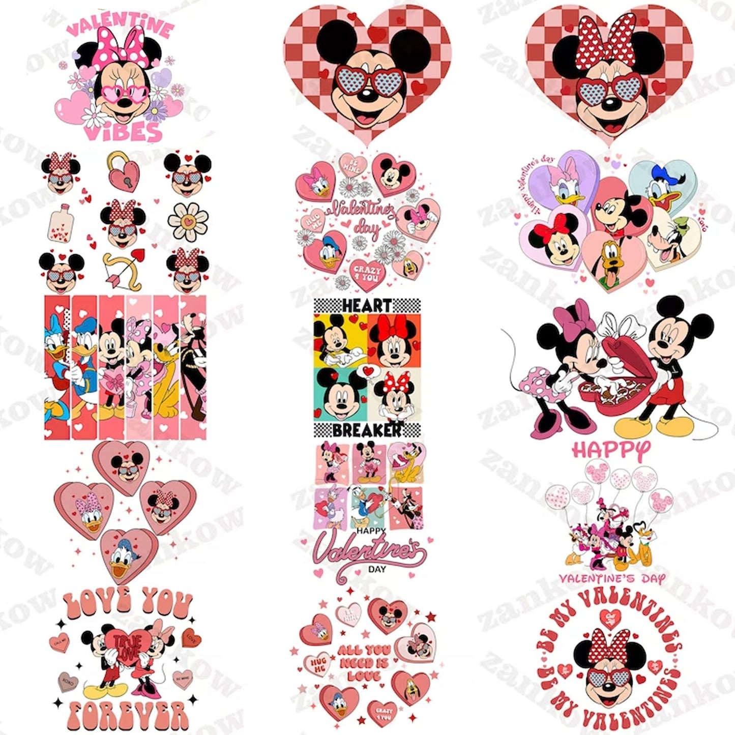 Cartoon disney Valentine Png Bundle