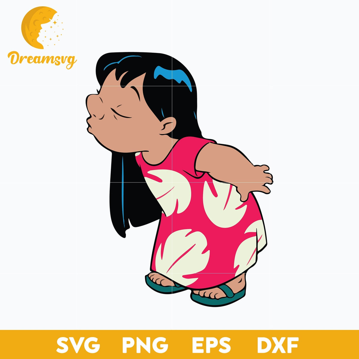 Lilo Cartoon SVG, Lilo and Stitch SVG, Cartoon SVG, PNG, DXF, EPS Digital File ST002454