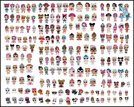 350+ Baby Doll Bundle Bundle dolls Svg, Beautiful Doll Png, clipart set vector, New Doll Svg