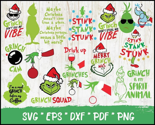 370+ Grinch Bundle SVG, Grinch SVG, Grinch Cutting Image, Christmas Grinch svg