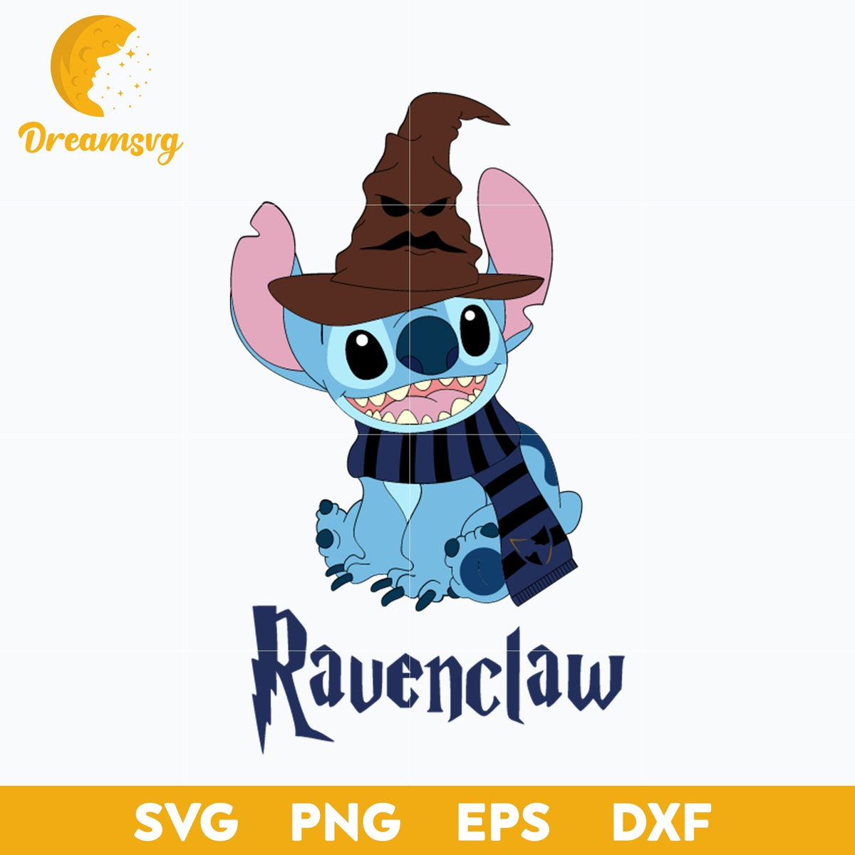 Stitch Harry Potter SVG, Stitch Ravenclaw SVG, Stitch Halloween SVG, PNG, DXF, EPS Digital File.