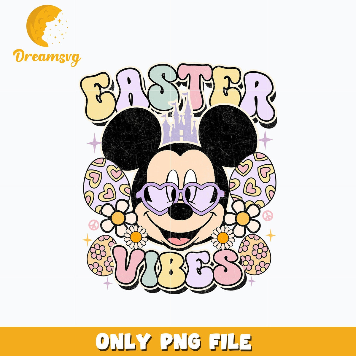 Mickey mouse easter vibes png