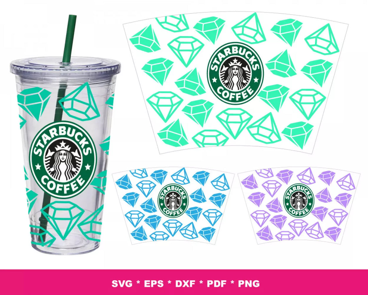 Glam Baby Starbucks Wrap SVG Bundle, Glam Baby Starbucks Wrap PNG, SVG Cricut, Silhouette Vector Cut Files