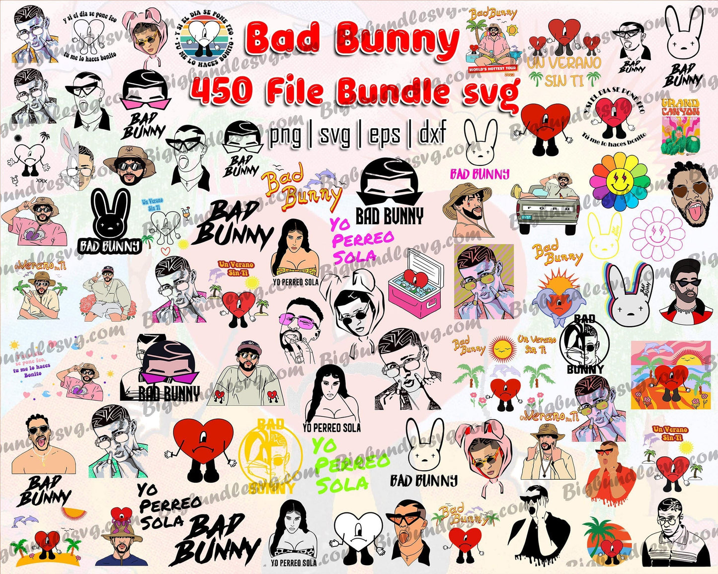 700+ Bad Bunny SVG, Bundle bad bunny layered svg