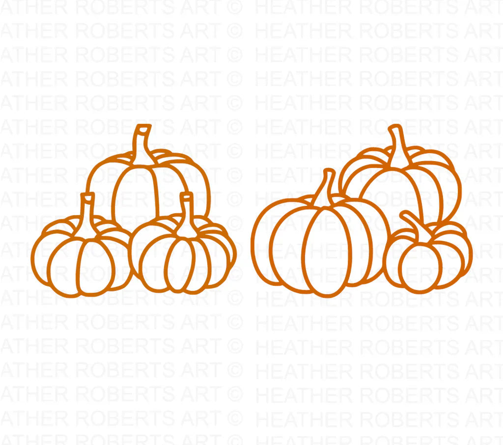 Hello Fall Pumpkins SVG Bundle, Cliparts for Cricut / Silhouette