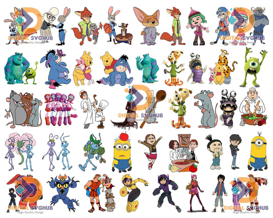 52000+ Disney cartoon bundle svg - Instant download