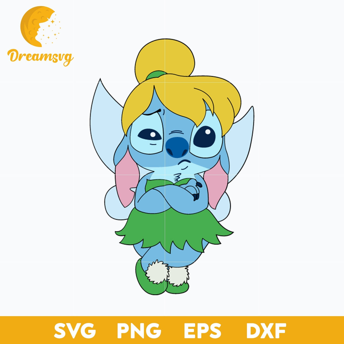 Stitch Fairy Cute SVG, Neverland Stitch SVG, Stitch Fairy Rinker SVG, Stitch Halloween SVG, PNG, DXF, EPS Digital File