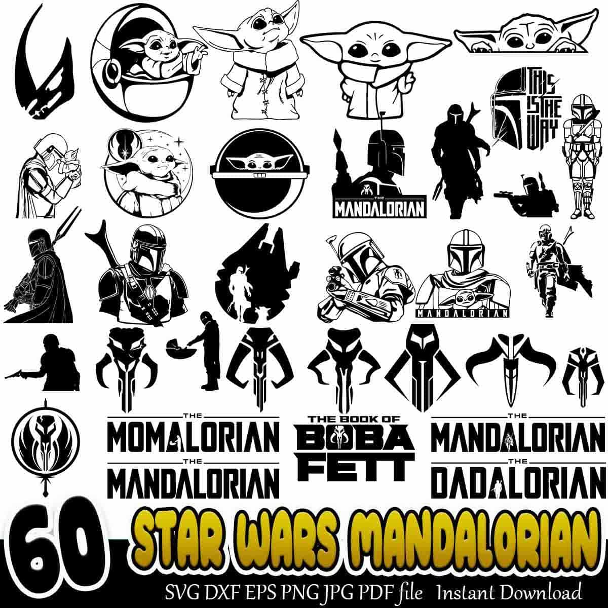 Star Wars Mandalorian SVG, Star Wars PNG, Mandalorian SVG, Star Wars Cricut SVG
