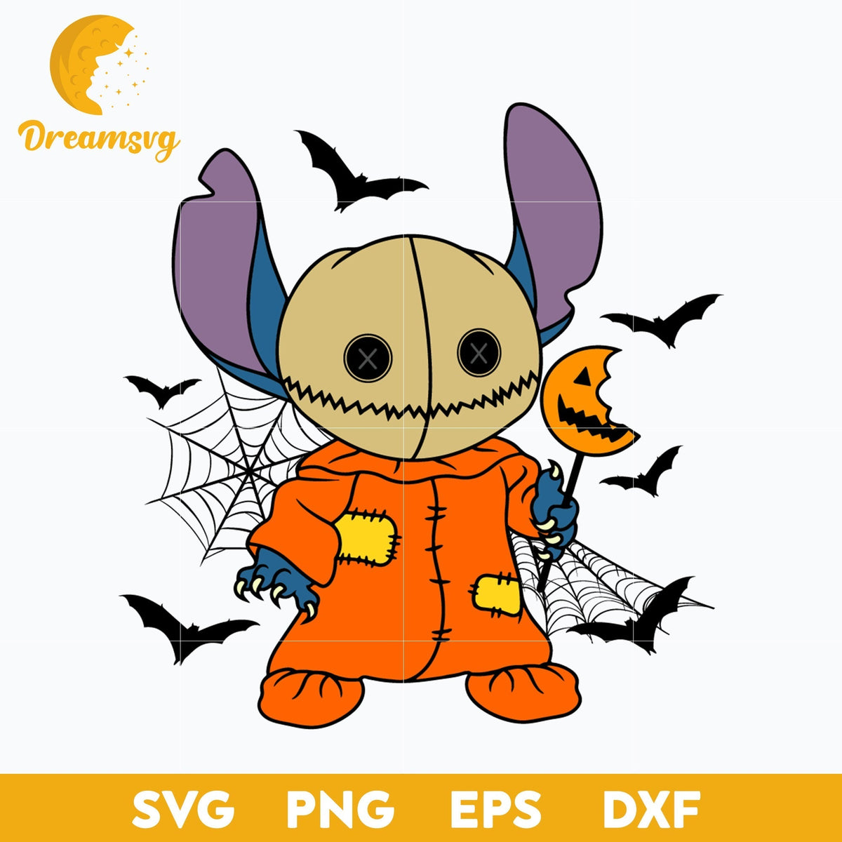 Stitch Trick Treat Alien SVG, Stitch Holding Lollipops Trick R Treat Sam SVG, Stitch Halloween SVG, PNG, DXF, EPS Digital File.