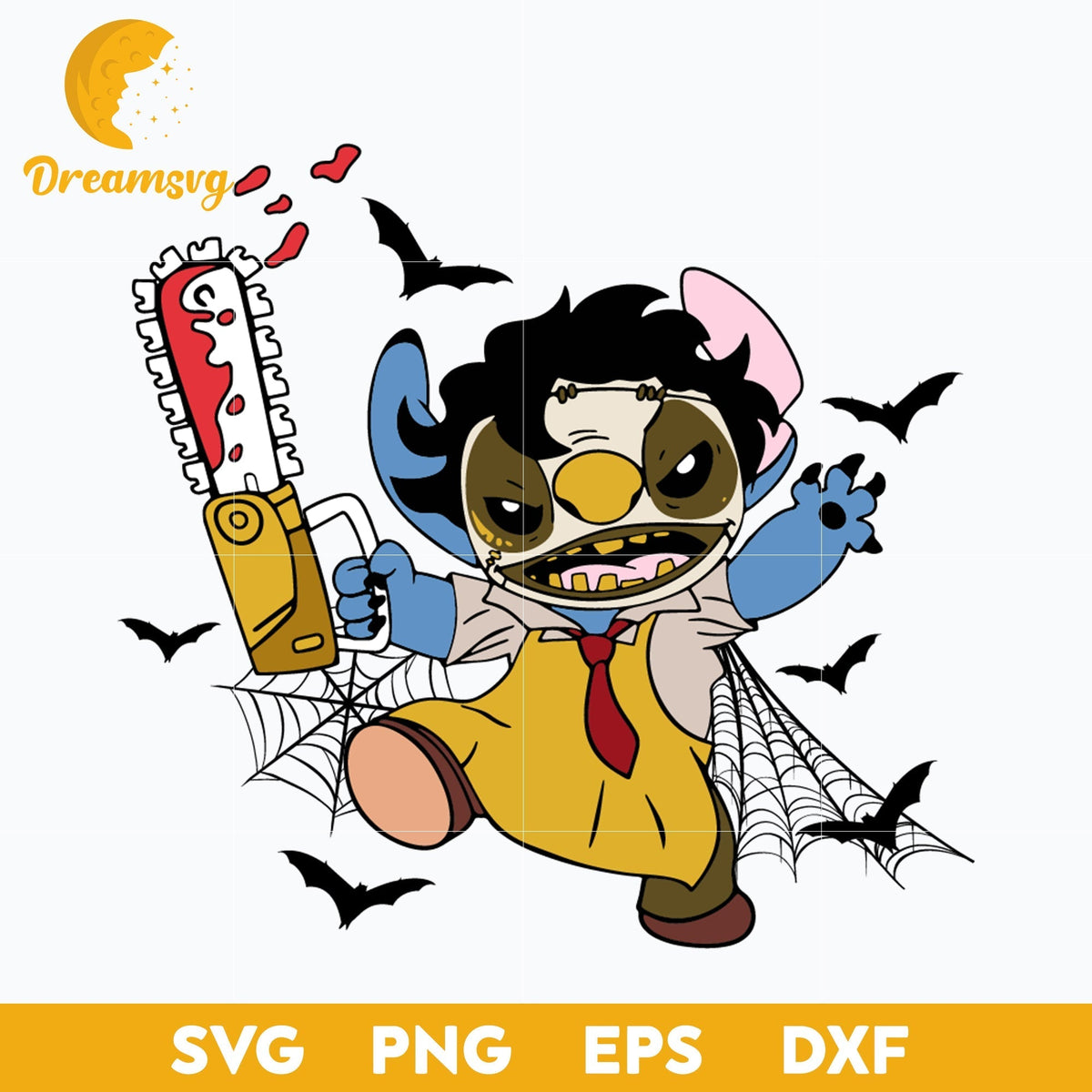Leatherface Stitch SVG, Halloween Leatherface Stitch SVG, Stitch Halloween SVG, PNG, DXF, EPS Digital File.