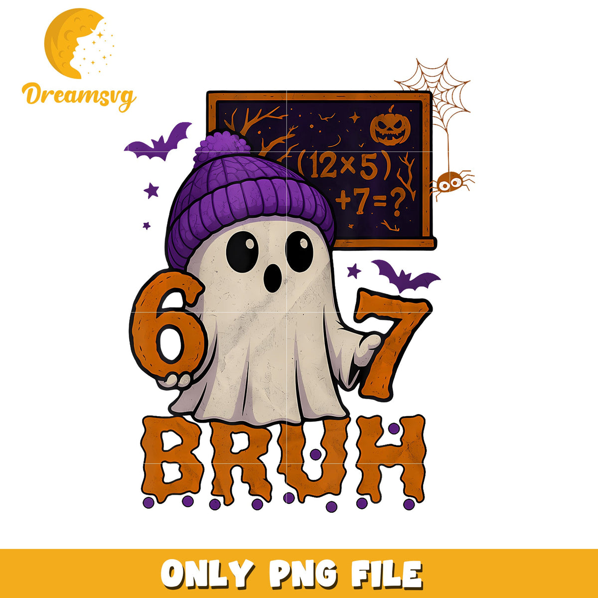 67 Teacher Halloween Ghost Six Seven Meme png, trending memes png, math meme png