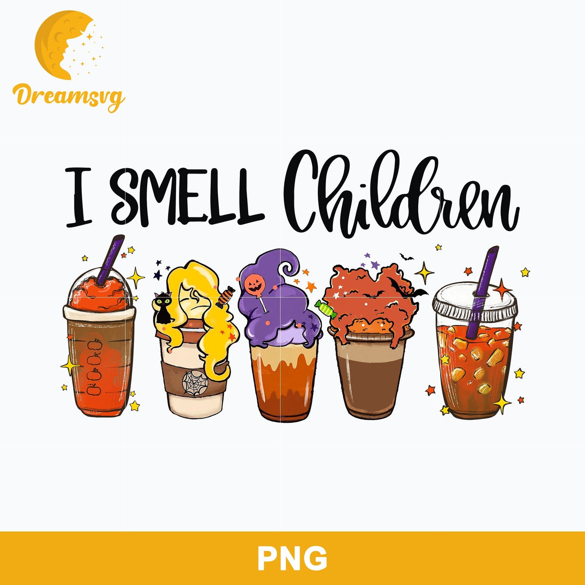 Hocus Pocus Coffee Latte Png, I Smell Children Png, Halloween Coffee Png Sublimation.