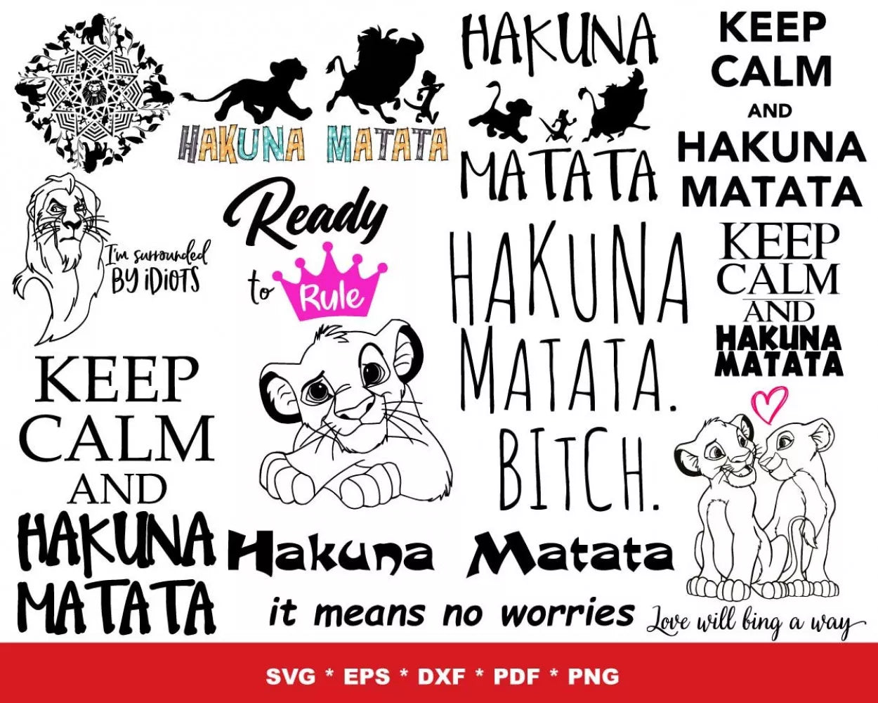 Lion King SVG, Simba SVG Files, Lion King SVG For Cricut, Lion King Silhouette Vector Cut Files