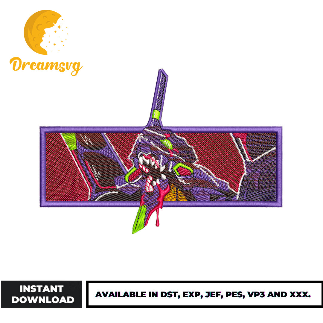 Evangelion Unit-01 embroidery design