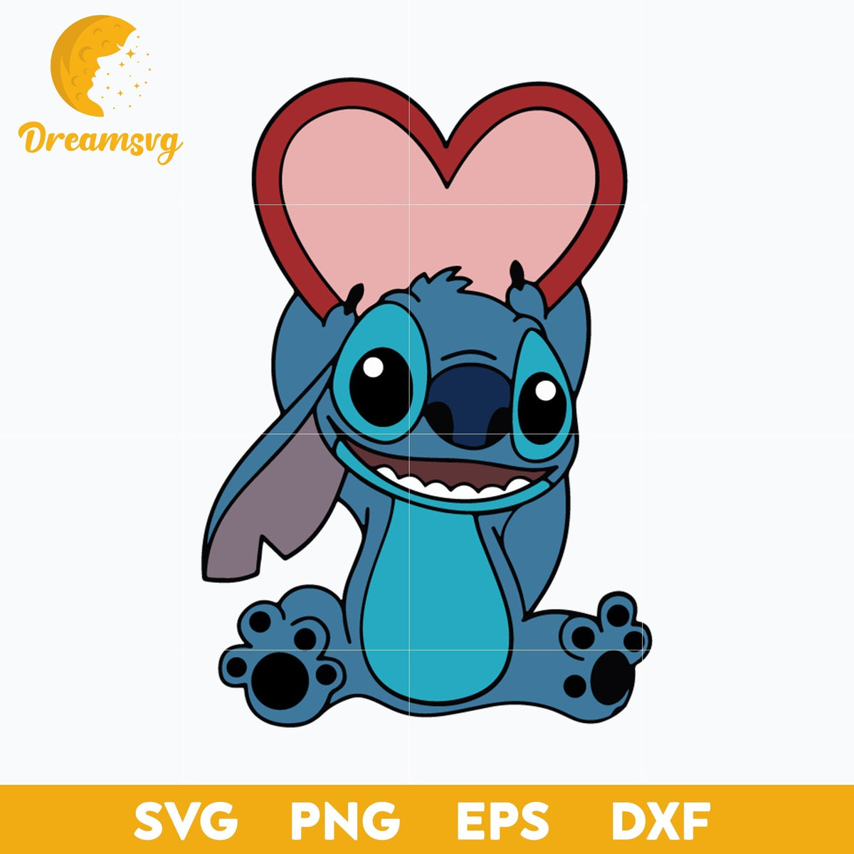 Stitch Svg, Stitch Cartoon Svg, Cartoon Svg, Png, Dxf, Eps Digital File ST002518