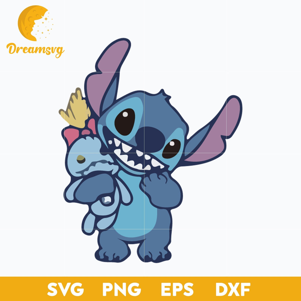 Stitch Svg, Stitch Cartoon Svg, Cartoon Svg, Png, Dxf, Eps Digital File ST002529