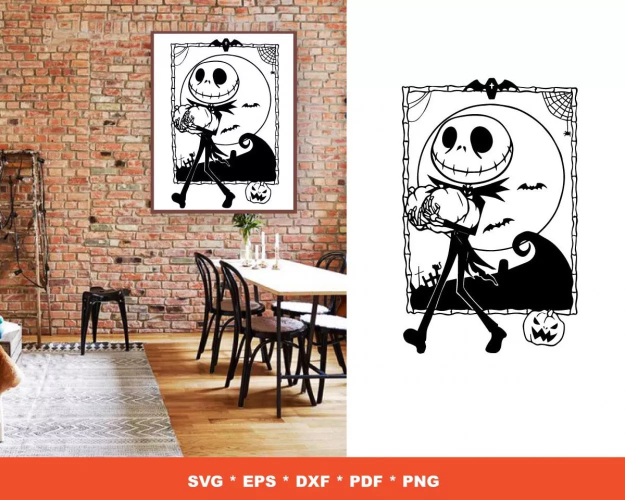 Nightmare Before Christmas SVG Bundle, Jack Skellington SVG For Cricut, Nightmare Christmas Silhouette Vector Cut Files