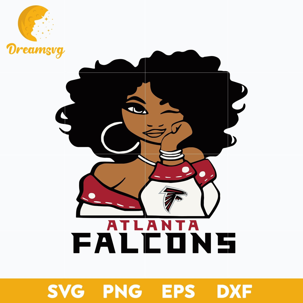 Atlanta Falcons girl Nfl Svg, Atlanta Falcons Svg, Sport Svg, Nfl Svg, Png, Dxf, Eps Digital File.