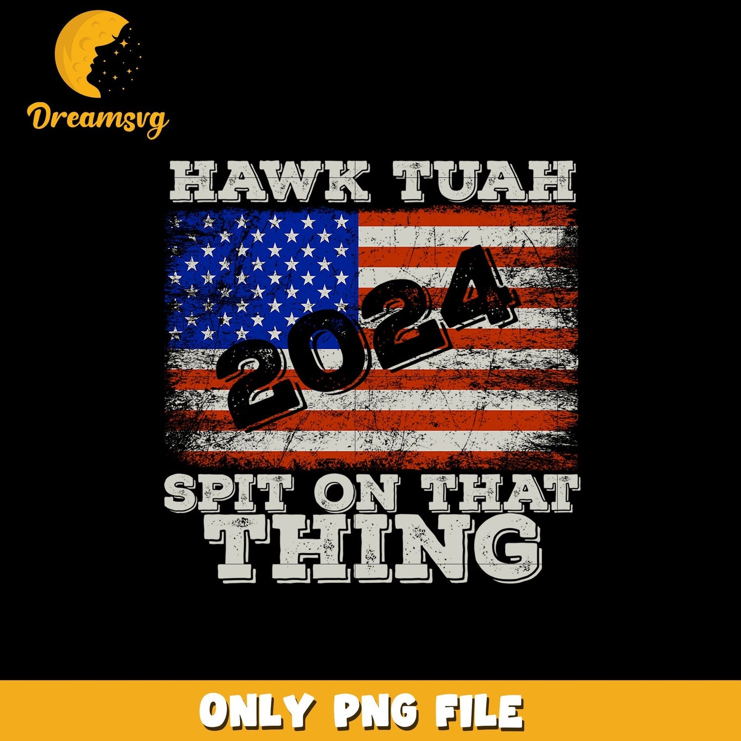 American Flag Hawk Tuah 2024 png, Spit On That Thang png