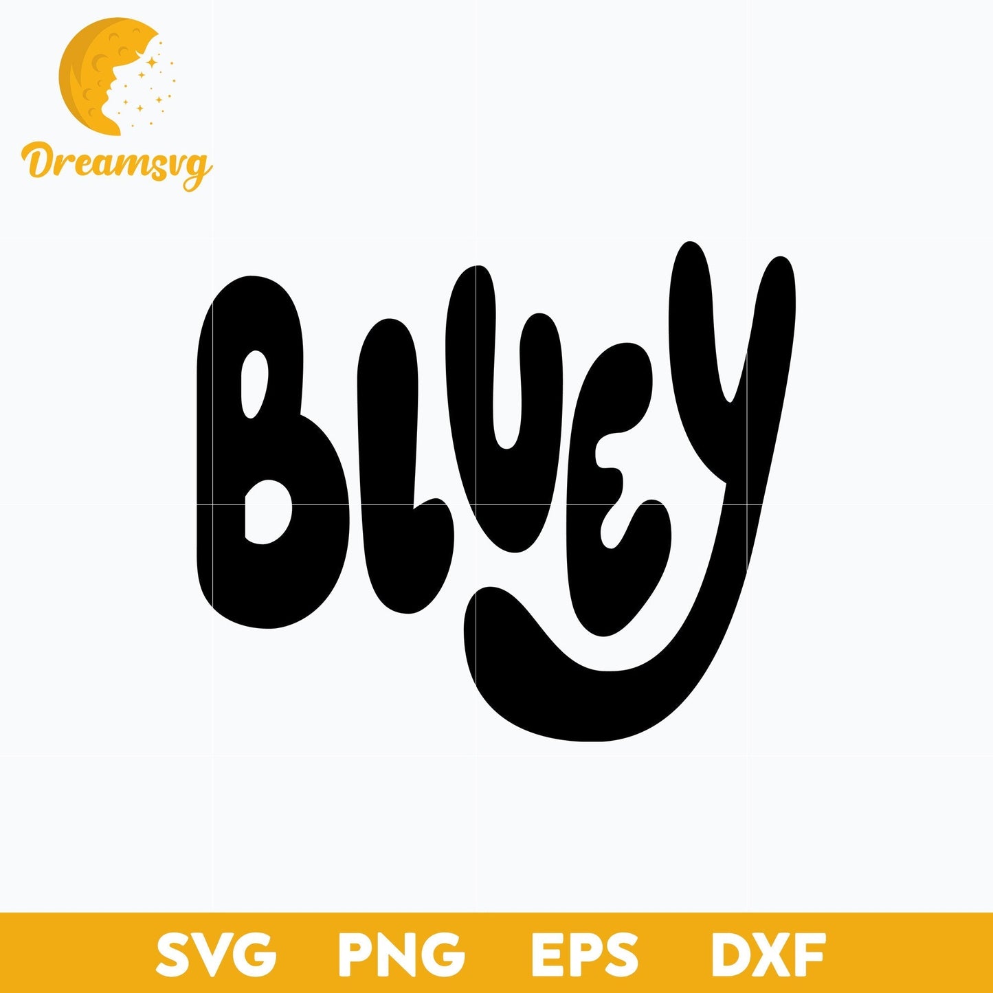 Bluey logo silhouette Svg, Bluey Vector, Bluey Alphabeth, Bluey Cutfile, Bluey Clipart, Cartoon svg, png, dxf, eps file